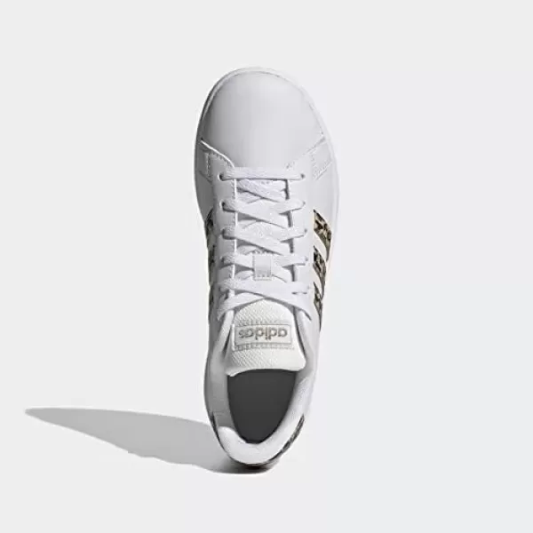 imageadidas Kids Grand Court SneakerWhiteWhiteWhiteChampagne Metallic