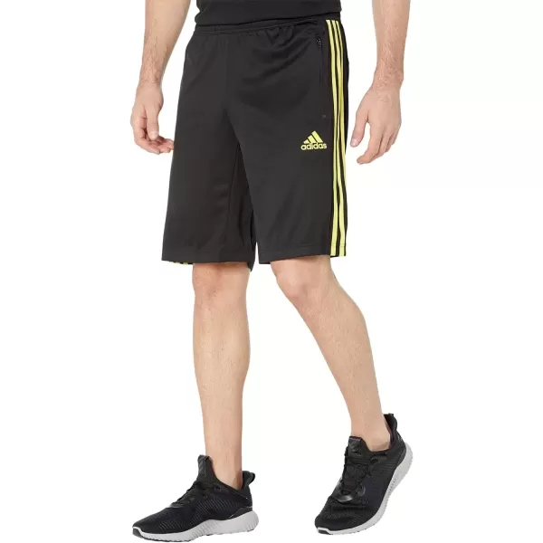 imageadidas Mens Designed 2 Move 3Stripes Primeblue ShortsBlackImpact Yellow