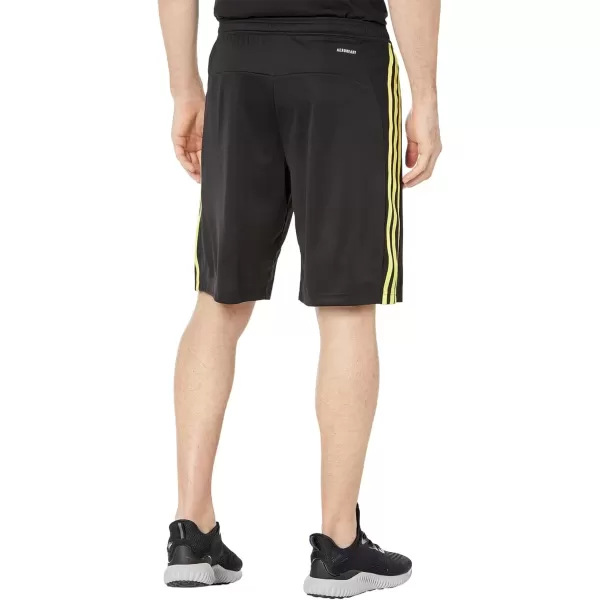 imageadidas Mens Designed 2 Move 3Stripes Primeblue ShortsBlackImpact Yellow