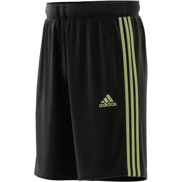 imageadidas Mens Designed 2 Move 3Stripes Primeblue ShortsBlackPulse Lime Primeblue
