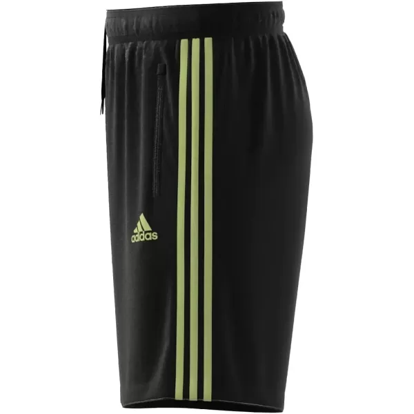 imageadidas Mens Designed 2 Move 3Stripes Primeblue ShortsBlackPulse Lime Primeblue