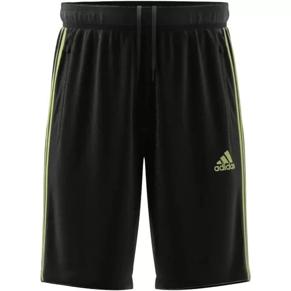 imageadidas Mens Designed 2 Move 3Stripes Primeblue ShortsBlackPulse Lime Primeblue