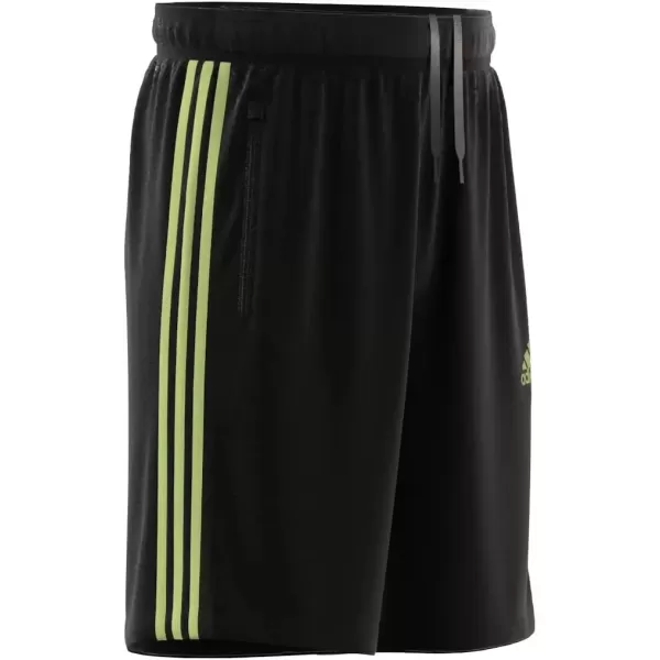 imageadidas Mens Designed 2 Move 3Stripes Primeblue ShortsBlackPulse Lime Primeblue