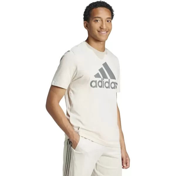 imageadidas Mens Essentials Single Jersey Big Logo TShirtAluminaGrey