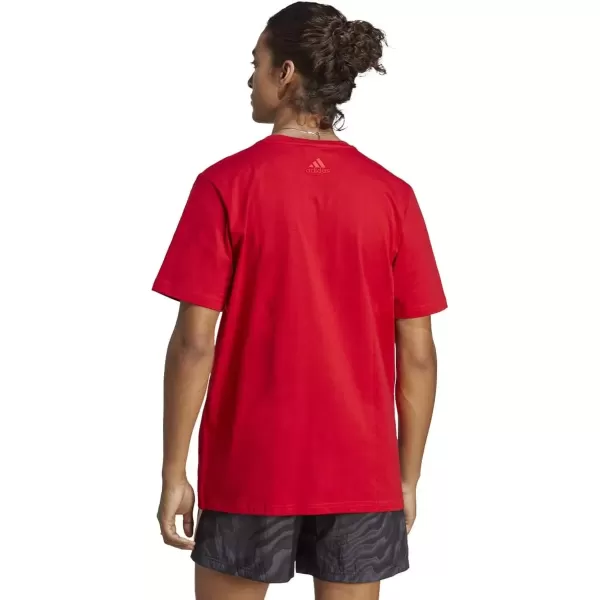 imageadidas Mens Essentials Single Jersey Big Logo TShirtBetter Scarlet