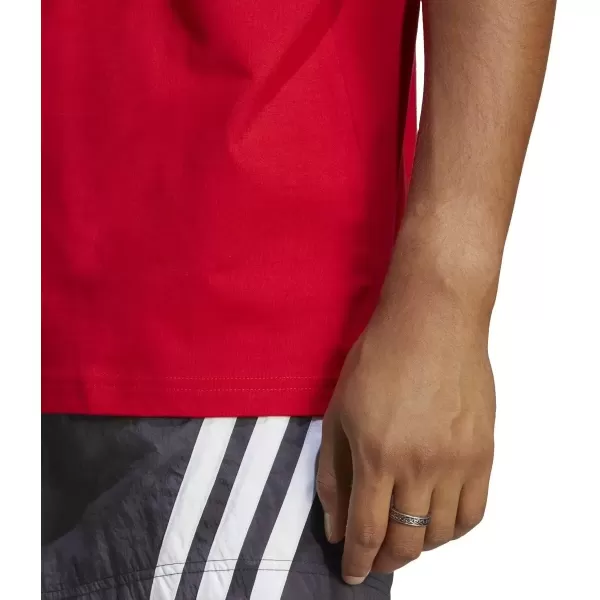 imageadidas Mens Essentials Single Jersey Big Logo TShirtBetter Scarlet