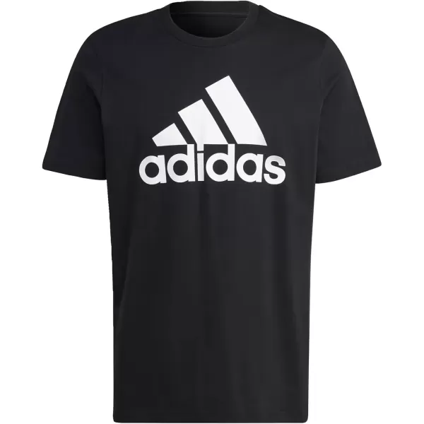 imageadidas Mens Essentials Single Jersey Big Logo TShirtBlackWhite