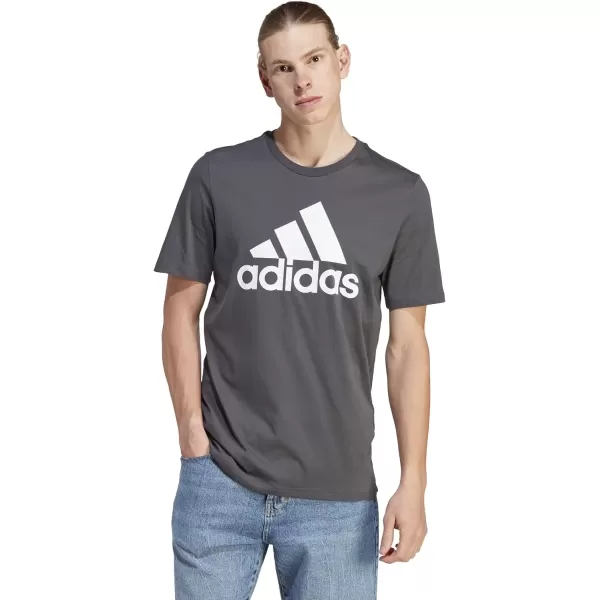 imageadidas Mens Essentials Single Jersey Big Logo TShirtDgh Solid Grey