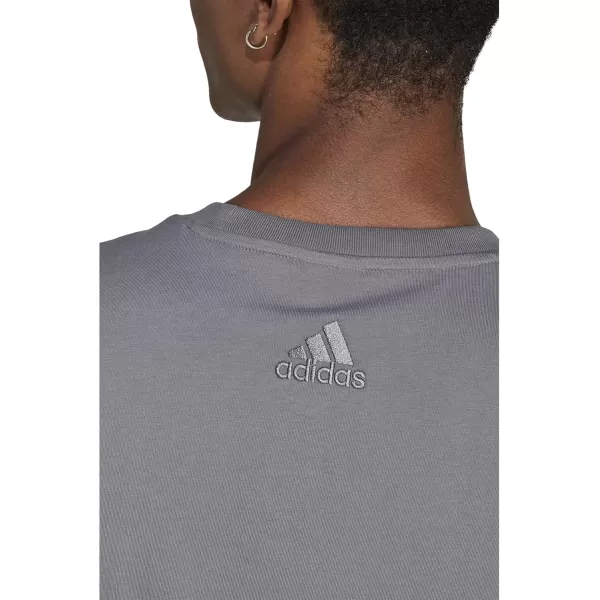 imageadidas Mens Essentials Single Jersey Big Logo TShirtGreyWhite