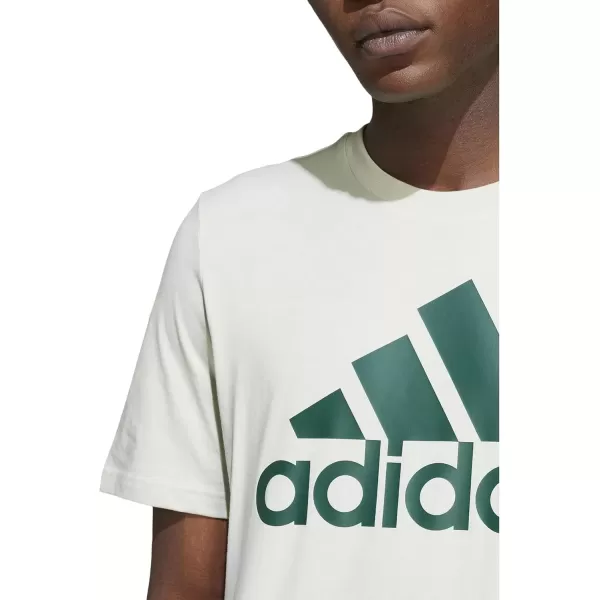 imageadidas Mens Essentials Single Jersey Big Logo TShirtLinen GreenCollegiate Green