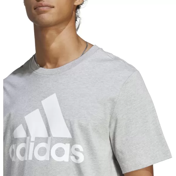 imageadidas Mens Essentials Single Jersey Big Logo TShirtMedium Grey Heather