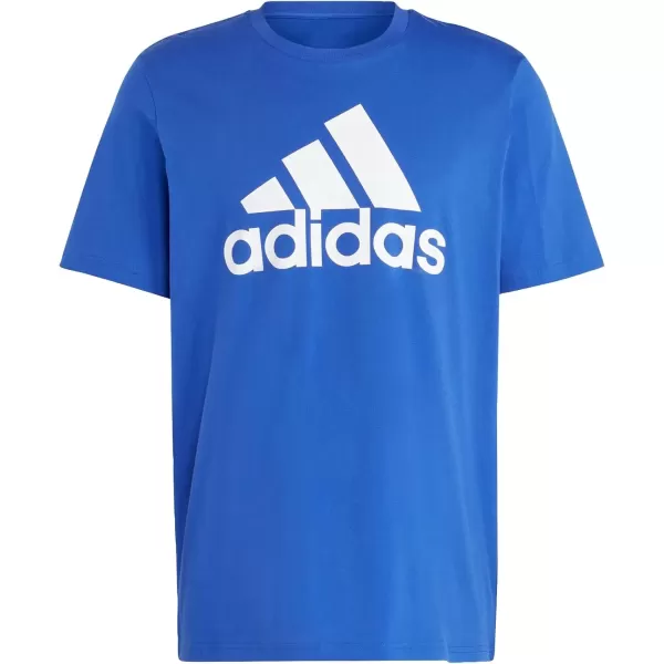 imageadidas Mens Essentials Single Jersey Big Logo TShirtSemi Lucid Blue