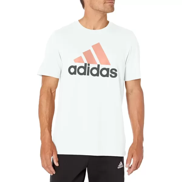 imageadidas Mens Essentials Single Jersey Big Logo TShirtWhiteWonder Clay