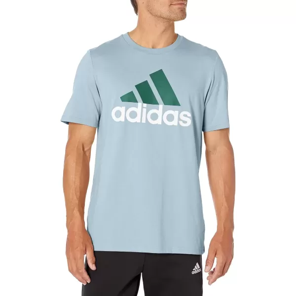 imageadidas Mens Essentials Single Jersey Big Logo TShirtWonder Blue