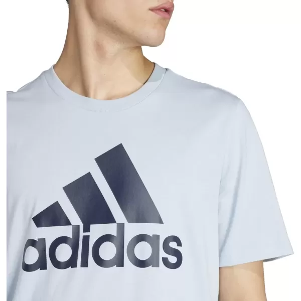 imageadidas Mens Essentials Single Jersey Big Logo TShirtWonder BlueWonder Blue