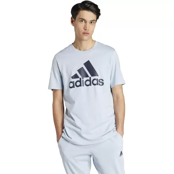 imageadidas Mens Essentials Single Jersey Big Logo TShirtWonder BlueWonder Blue