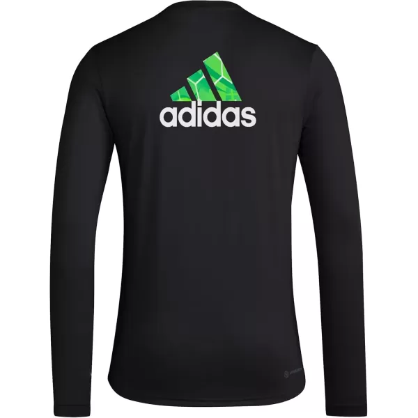 imageadidas Mens Seattle Sounders Fc Long Sleeve PreGame TShirtBlackSeattle Sounders