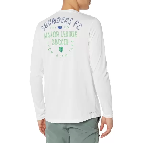 imageadidas Mens Seattle Sounders Fc Long Sleeve PreGame TShirtWhiteSeattle Sounders