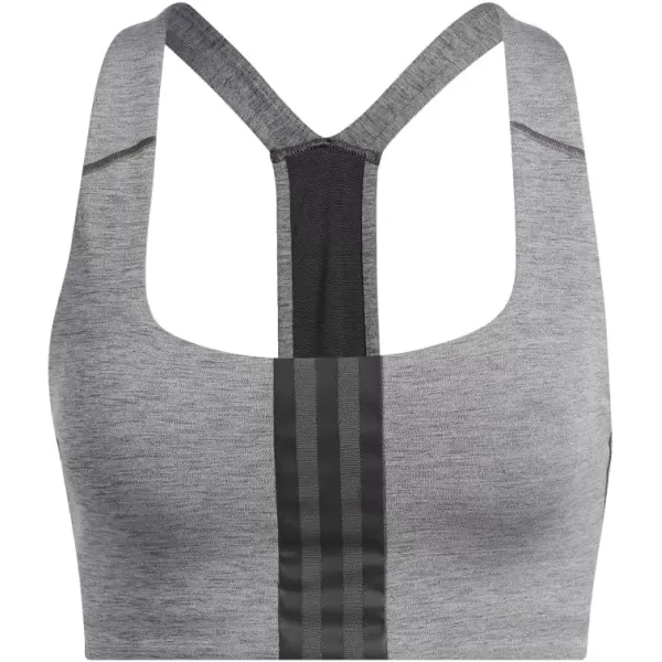 imageadidas Womens Training Medium Support Better 3Stripes BraDark Grey Heather