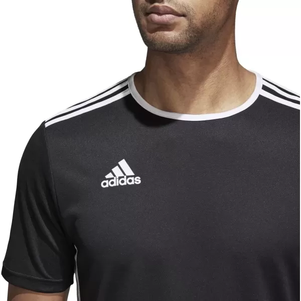 imageadidas Mens Entrada 18 Soccer JerseyBlackWhite