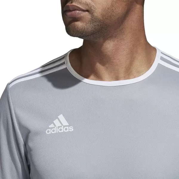 imageadidas Mens Entrada 18 Soccer JerseyLight GreyWhite