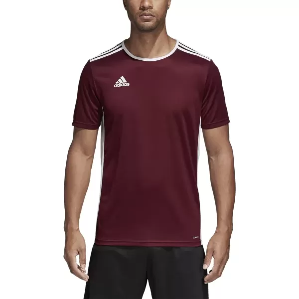 imageadidas Mens Entrada 18 Soccer JerseyMaroonWhite