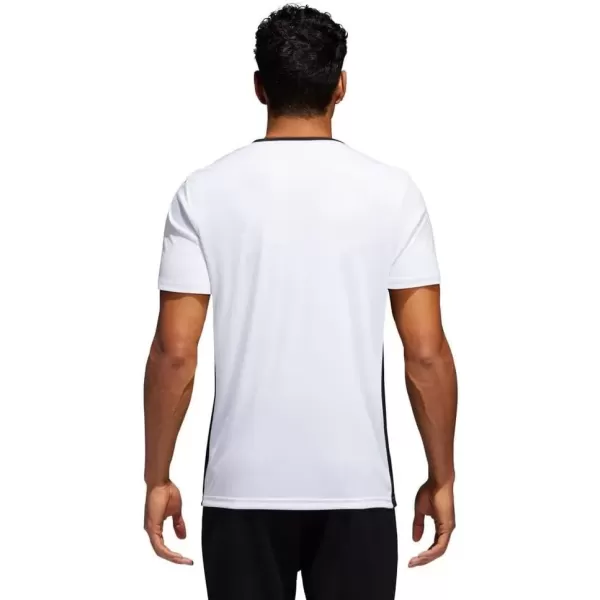 imageadidas Mens Entrada 18 Soccer JerseyWhiteBlack