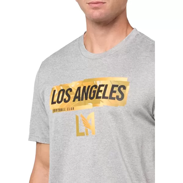 imageadidas Mens Los Angeles Fc Short Sleeve PreGame TShirtMedium Grey HeatherLos Angeles Football Club