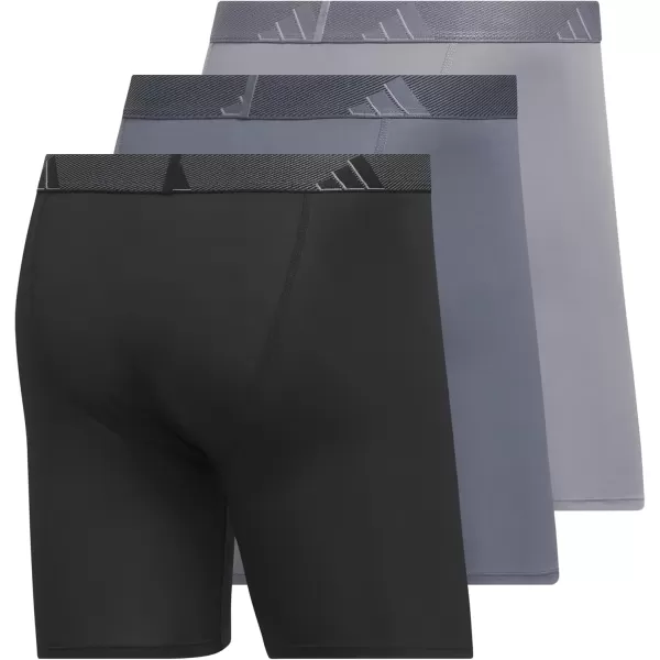 imageadidas Microfiber Boxer Brief Underwear performance athletic fitBlackOnix GreyGrey