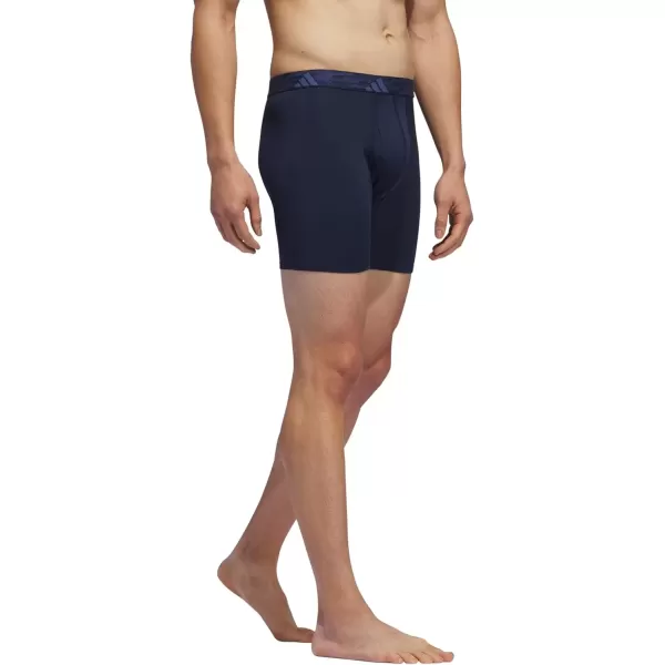 imageadidas Microfiber Boxer Brief Underwear performance athletic fitCollegiate NavyGreyCrew Blue