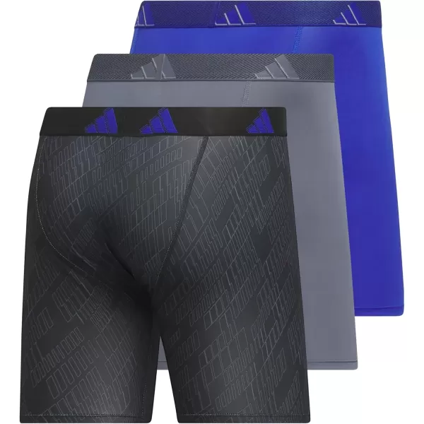 imageadidas Microfiber Boxer Brief Underwear performance athletic fitGhost BlackonixOnix GreySemi Lucid Blue