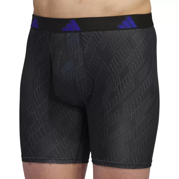 imageadidas Microfiber Boxer Brief Underwear performance athletic fitGhost BlackonixOnix GreySemi Lucid Blue