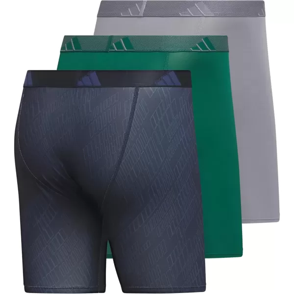 imageadidas Microfiber Boxer Brief Underwear performance athletic fitGhost Legend Inktech IndigoCollegiate GreenGrey