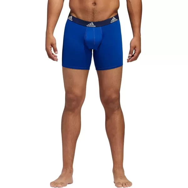 imageadidas Microfiber Boxer Brief Underwear performance athletic fitOnix GreyBlackCollegiate Royal Blue