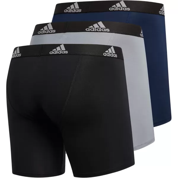 imageadidas Microfiber Boxer Brief Underwear performance athletic fitTeam Royal BlueGreyLegend Ink Blue