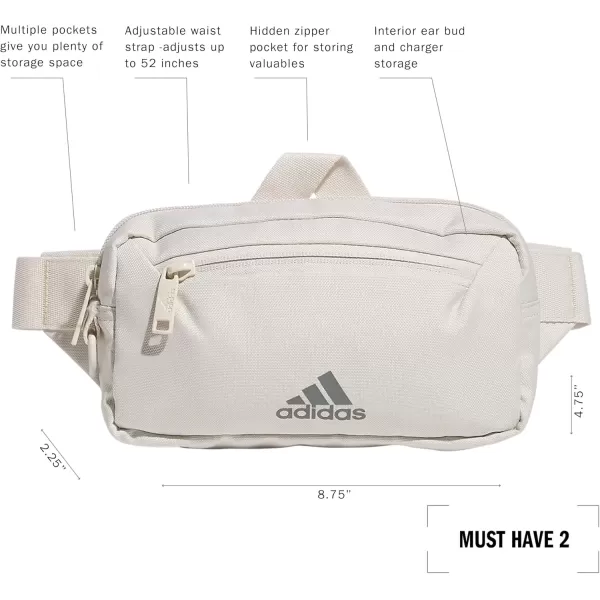 imageadidas Must Have 20 Belt Bag Crossbody Waist Pack with Adjustable Strap for Festivals and TravelAlumina Beige