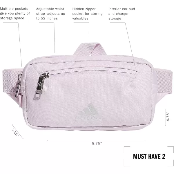 imageadidas Must Have 20 Belt Bag Crossbody Waist Pack with Adjustable Strap for Festivals and TravelIce LavenderSilver Metallic