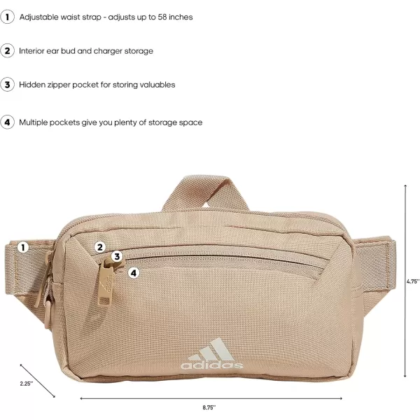 imageadidas Must Have 20 Belt Bag Crossbody Waist Pack with Adjustable Strap for Festivals and TravelMagic BeigeOff White