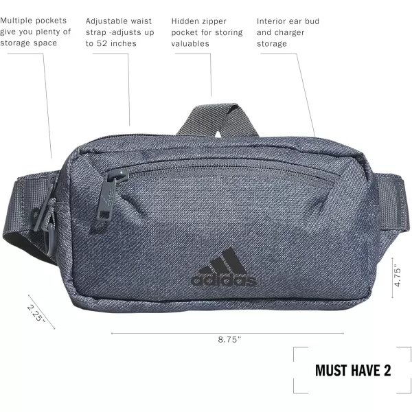 imageadidas Must Have 20 Belt Bag Crossbody Waist Pack with Adjustable Strap for Festivals and TravelTwill Onix GreyOnix Grey