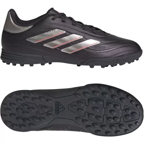 imageadidas UnisexChild Copa Pure 2 League Turf SneakerAurora BlackPlatin MetallicTurbo