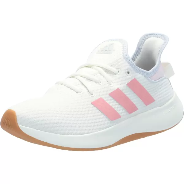 imageadidas Womens Cloudfoam Pure Sportswear SneakerOff WhiteSemi Pink SparkHalo Blue