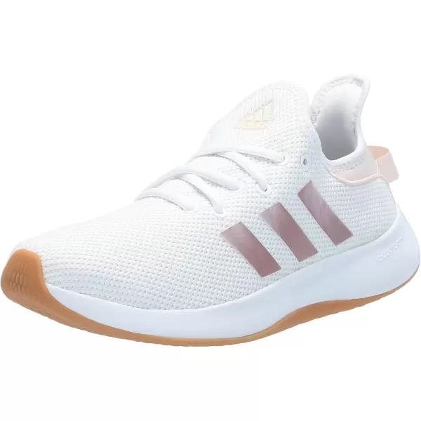 imageadidas Womens Cloudfoam Pure Sportswear SneakerWhiteSandy Pink MetWonder Quartz