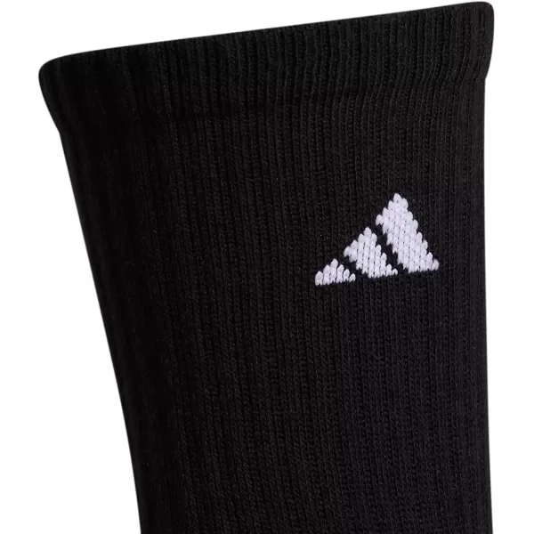 imageadidas Womens Cushioned Crew Socks with Arch Compression 3 PairsBlackNight GreyWhite