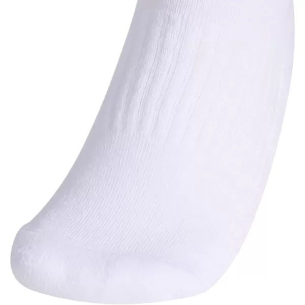 imageadidas Womens Cushioned Crew Socks with Arch Compression 3 PairsWhiteClear Onix Grey