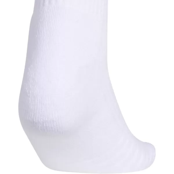 imageadidas Womens Cushioned Crew Socks with Arch Compression 3 PairsWhiteClear Onix Grey