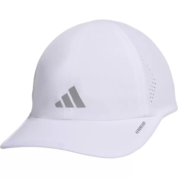 imageadidas Womens Superlite 30 Relaxed Fit Adjustable Sport Performance HatWhiteSilver Metallic