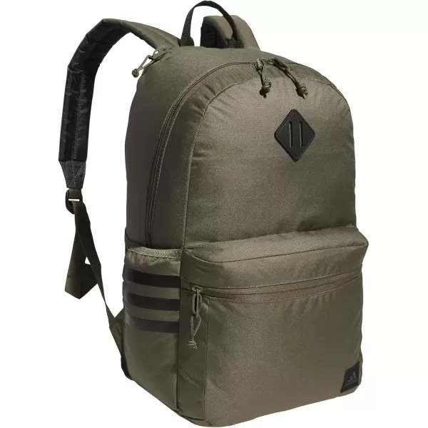 imageadidas Classic 3Stripe Backpack 50 BlackWhite One SizeOlive Strata GreenBlack