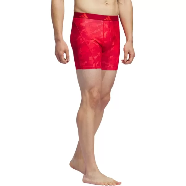 imageadidas Mens Performance Mesh Boxer Brief Underwear with All Day Comfort 3 PackDigi Camo Better Scarletbright RedBetter ScarletBright Red