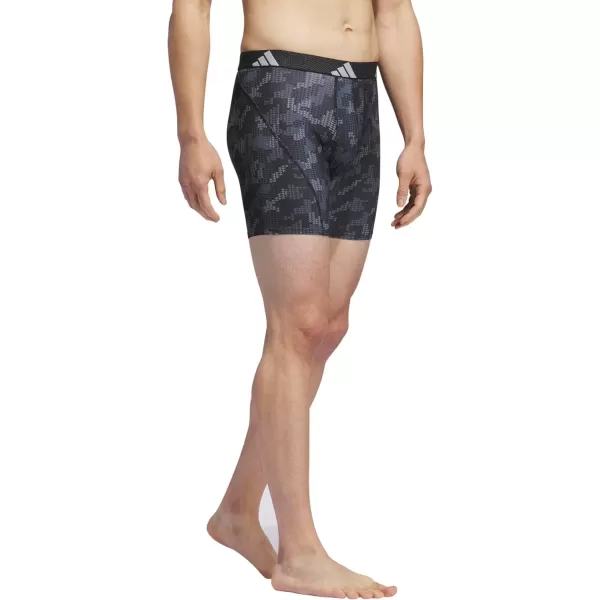 imageadidas Mens Performance Mesh Boxer Brief Underwear with All Day Comfort 3 PackDigi Camo BlackonixBlackClear Grey