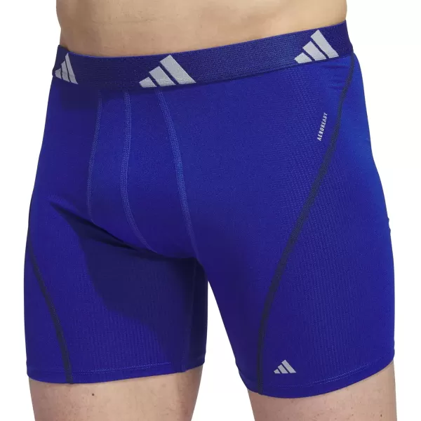 imageadidas Mens Performance Mesh Boxer Brief Underwear with All Day Comfort 3 PackTeam Royal BlueLegend Ink BlueOnix Grey